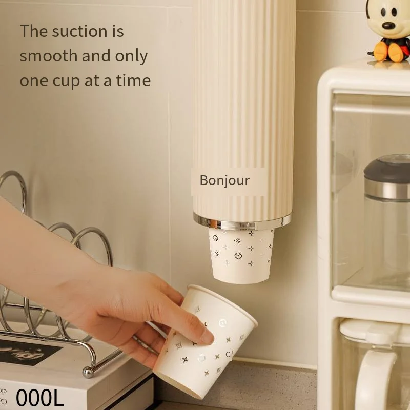 Light luxury paper cup extractor Paper cup dispenser disposable cup storage rack