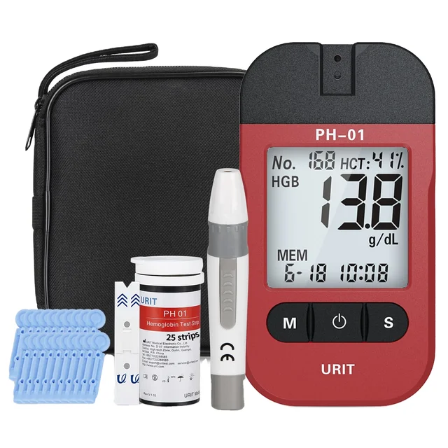 Urit Portable Medical Glucosylated Hemoglobin Testing Strips Meter Hb Analyzer Suppliers Hemoglobin Kit With CE