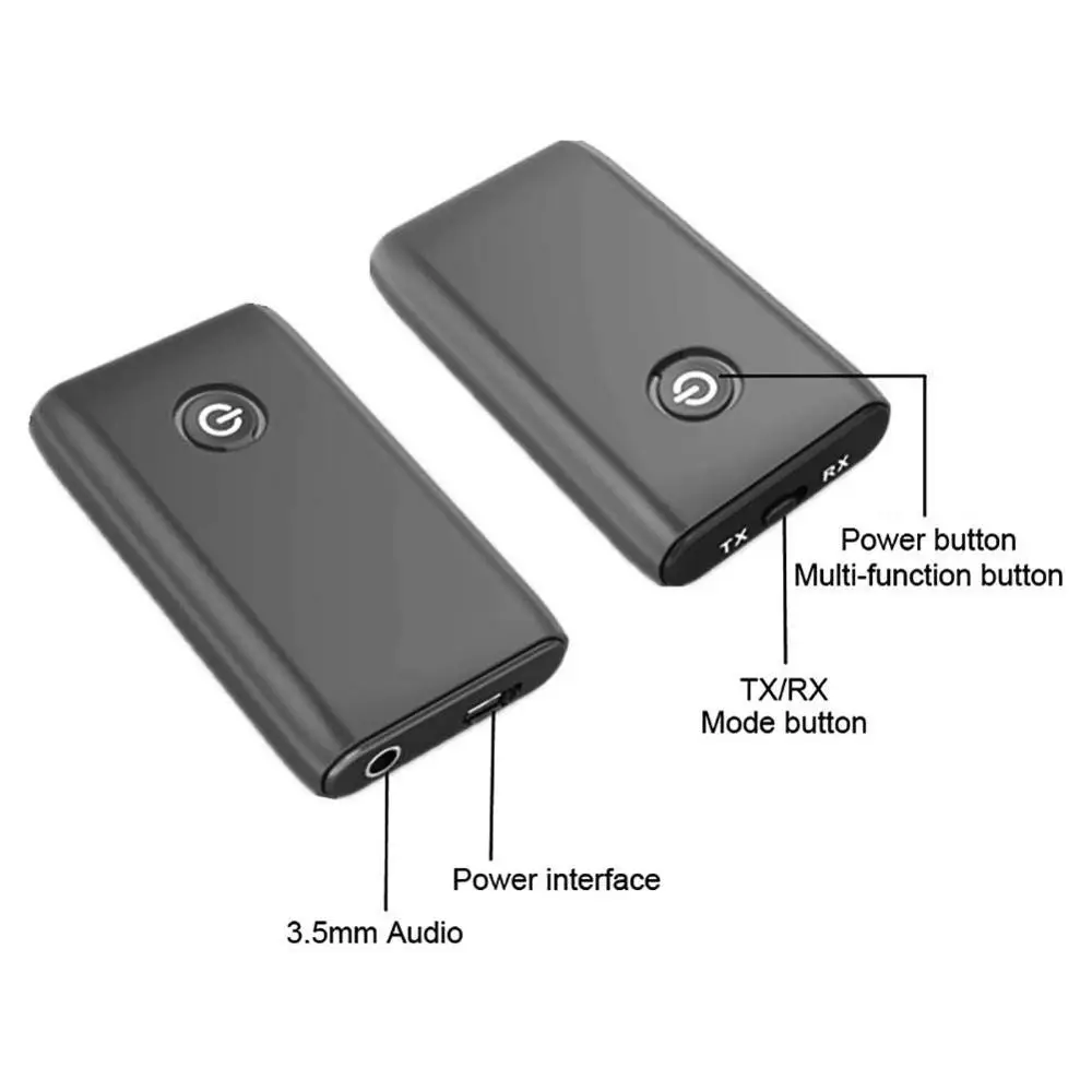 Новый 5,0 беспроводной BT 2в1 стерео приемник передатчик аудио рецептор беспроводной адаптер AUX 3,5 мм Музыка для автомобильного динамика