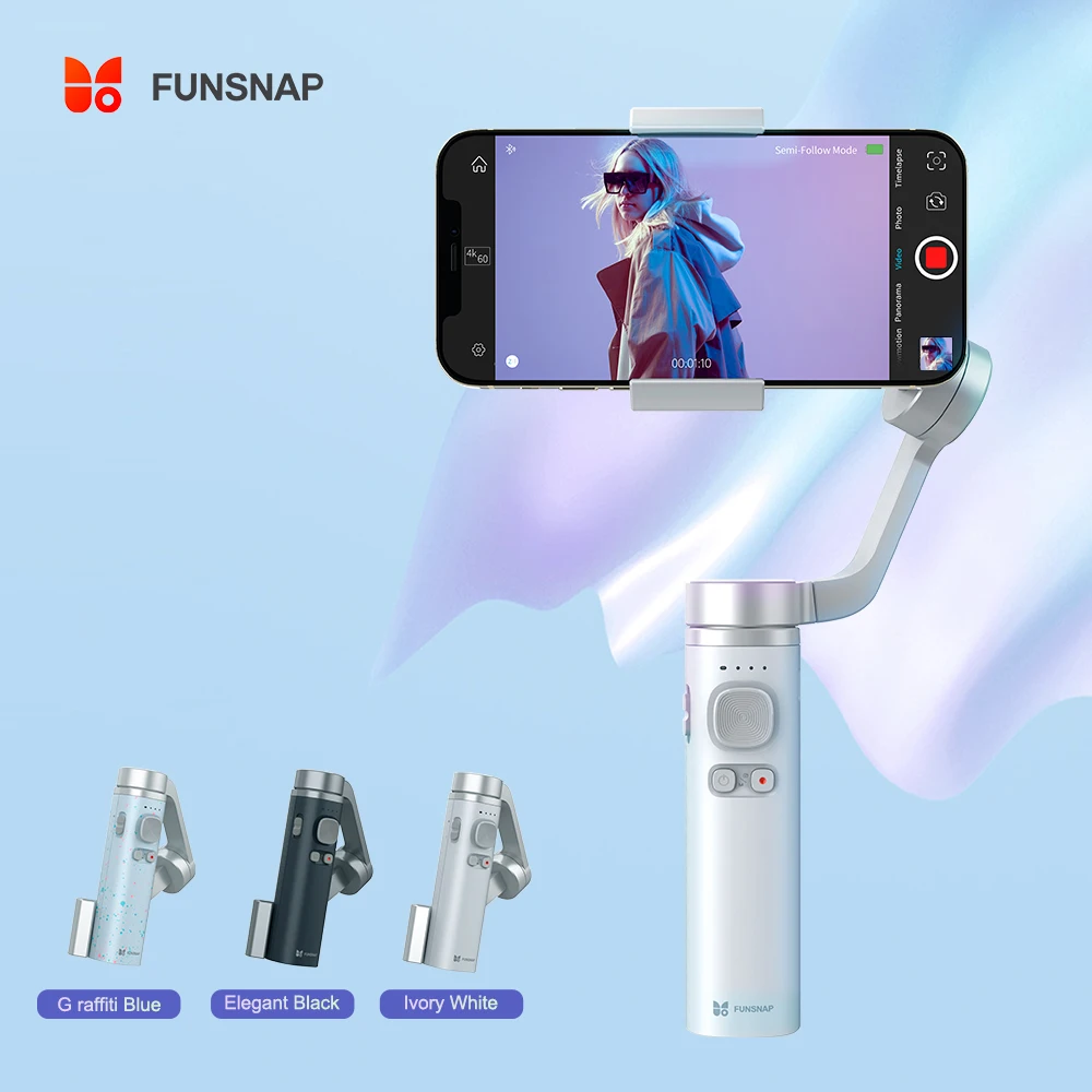 
Новый продукт Funsnap Capture ручной регулируемый складной стабилизатор Gimbal 
