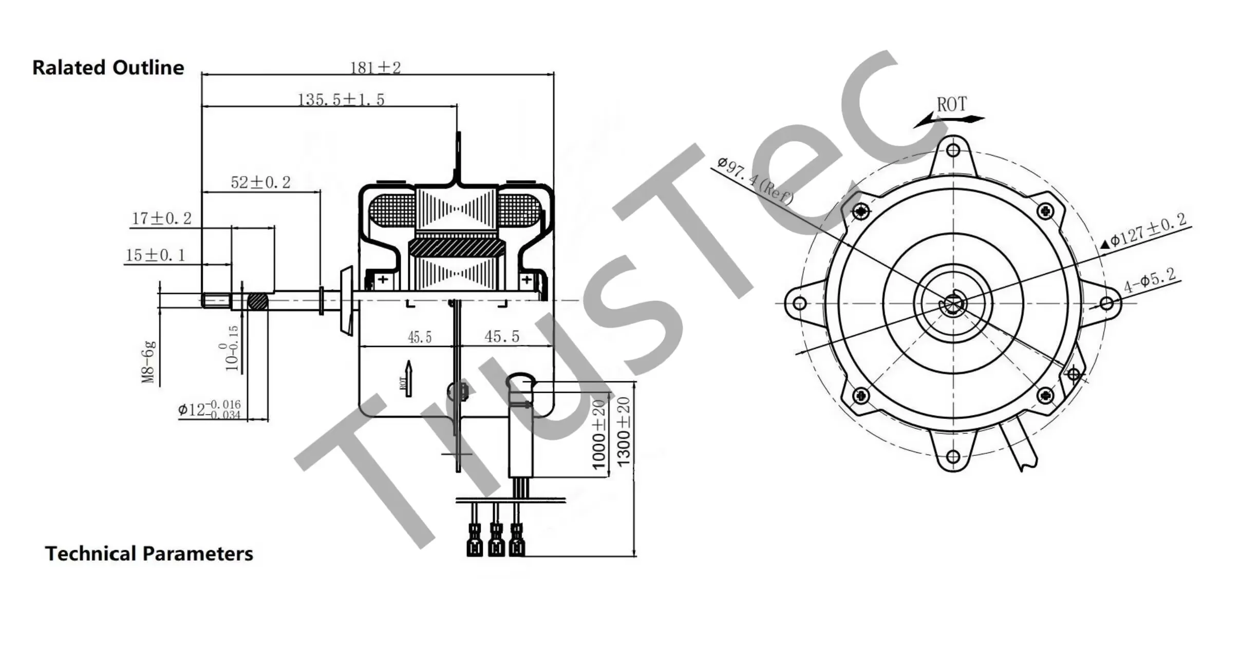 Trustec Motor Air Conditioner Motor 55w 220240v 50hz Buy 55w 220