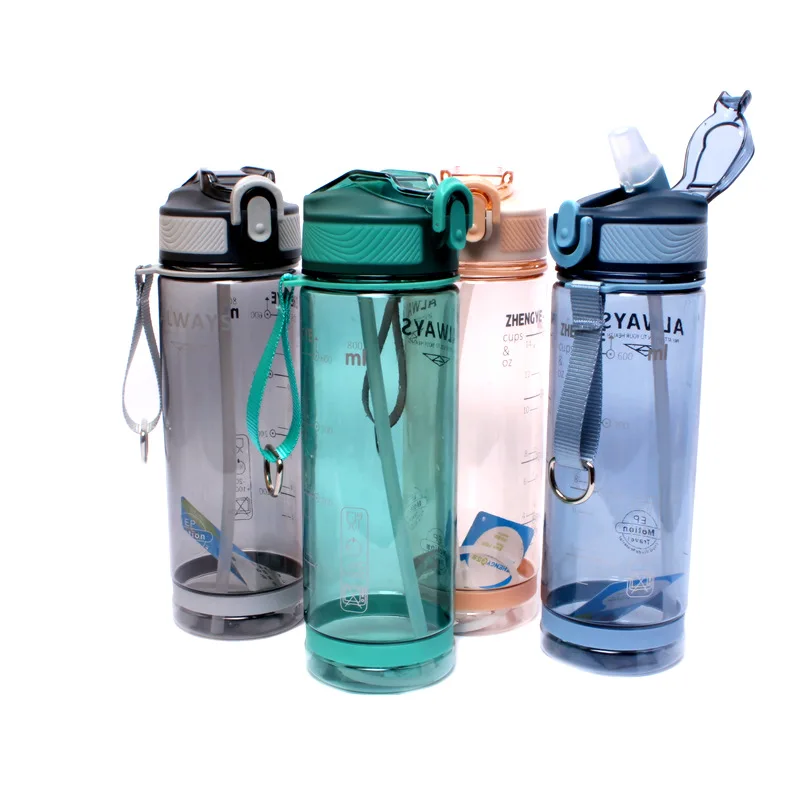 Largecapacity Sports Water Bottle Straw Duckbill Plastic Straw Water