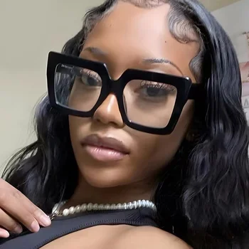 Square Sunglasses Silver Oversized Resin Frame Fade Lens  display picture 1