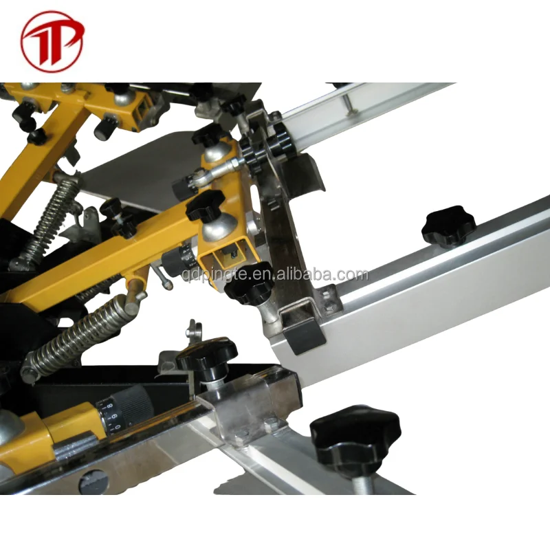 6色6ステーション回転式スクリーン印刷機 Tシャツシルクスクリーン印刷