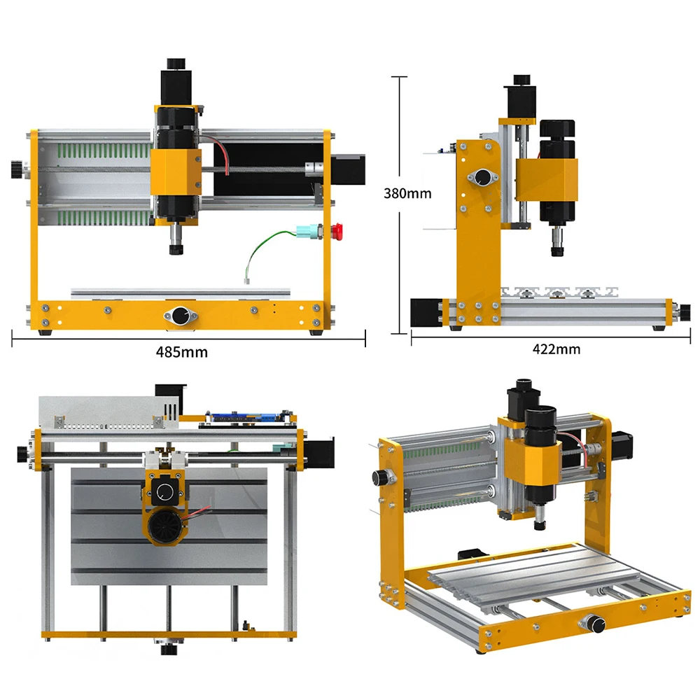 LUNYEE 3018 Pro Max 3-Axis CNC Router - 300x180x80mm, 500W Spindle