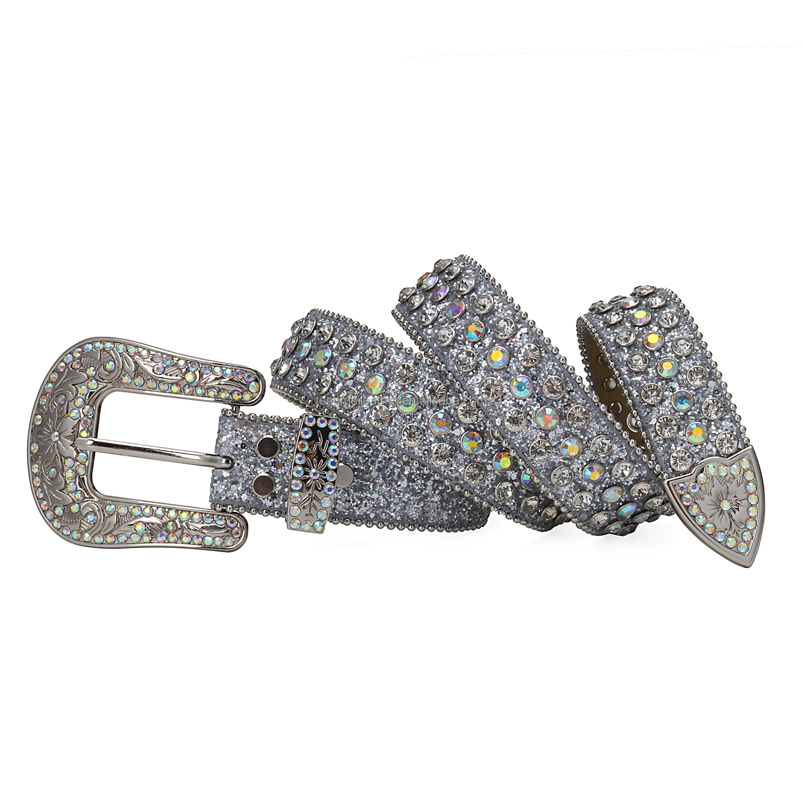 Tengmei Sparkly Bb Simon Rhinestone Belt For Men Women Bling Bling ...