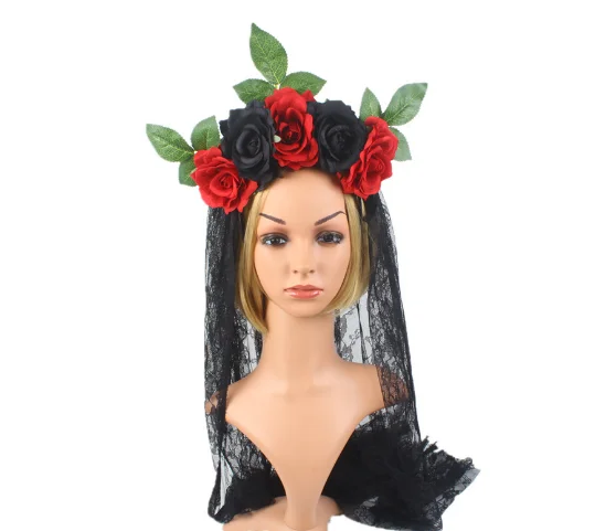 Halloween gifts flower skull headbands for Halloween party.png