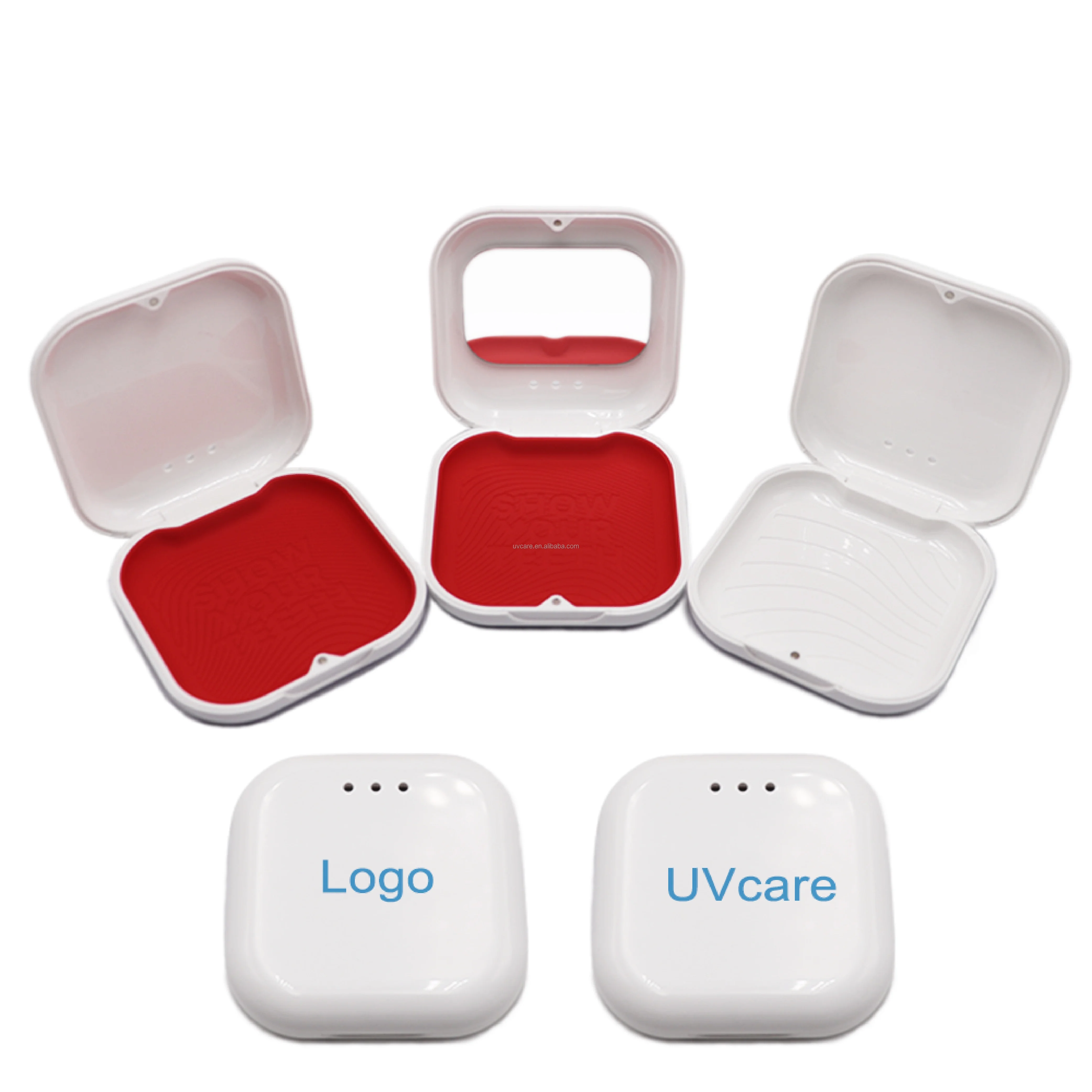 Newish Denture Box Customizable Logo Invisible Storage Box Plastic Orthodontic Aligner Retainer case Aligner Dental Denture Box