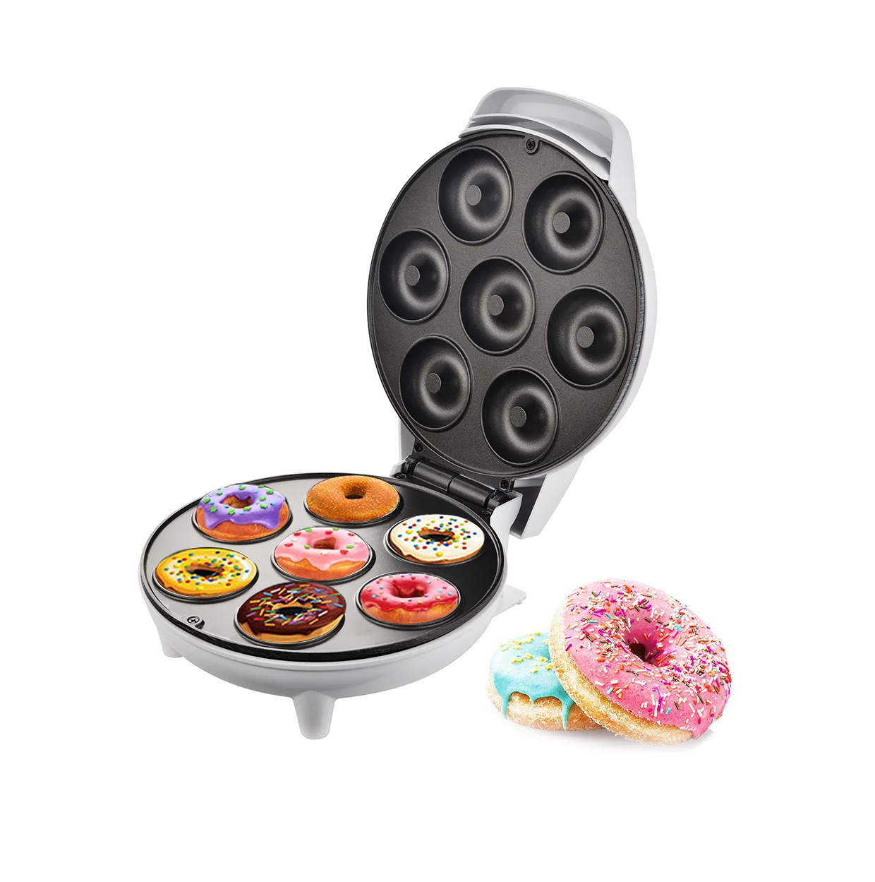 Hot Design Mini Electric Professional Custom 7-Holes Donut Makers Multifunction Waffle Making Machine for Household