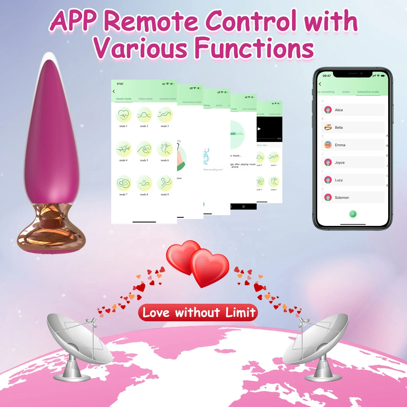 App Remote Control Silicone Butt Plug Vibrating Ball Anal Plug Waterproof Rechargeable Anal Vibrator Sex Toys Prostate Massager