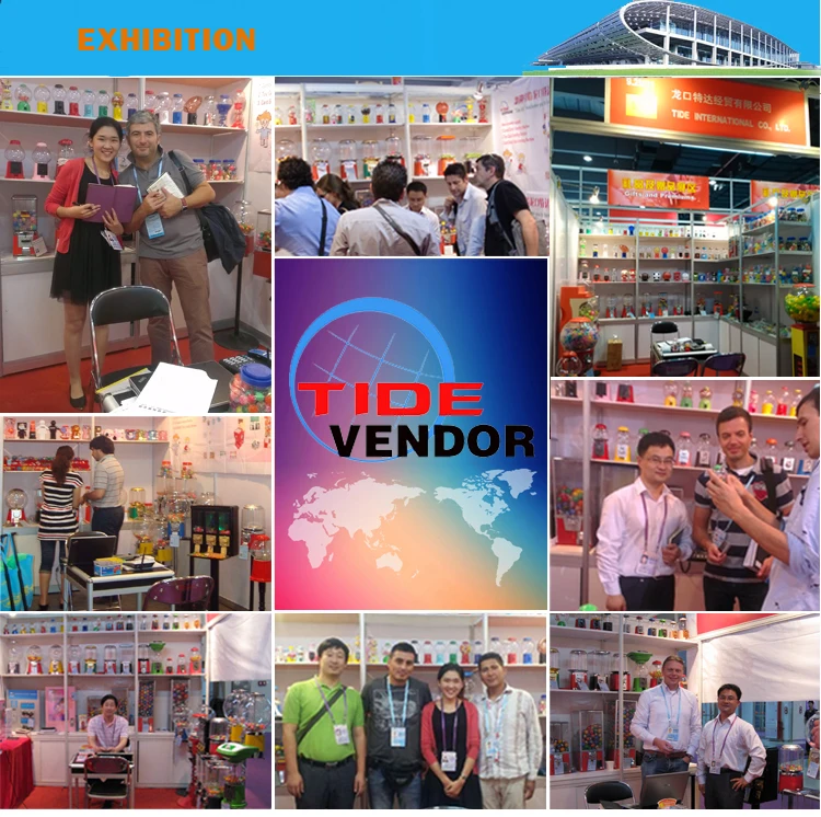 Plastic push button type clear ball Candy Holder  sweet dispenser candy dispenser (GVM011)