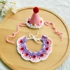 Conjunto de helado rosa.