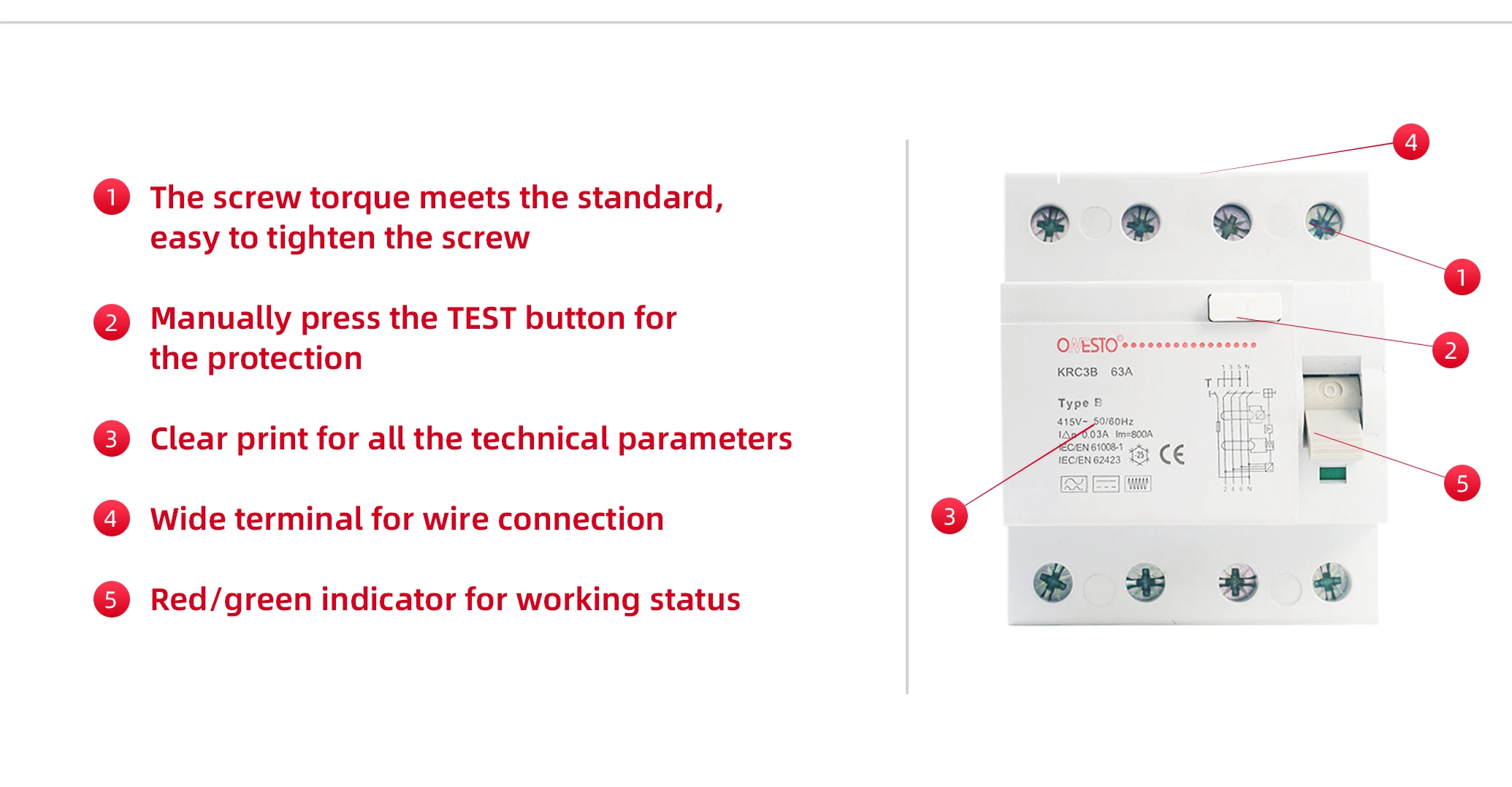 Type B Rcd Breaker 63a Ground Fault Circuit Interrupter Type B 30ma ...