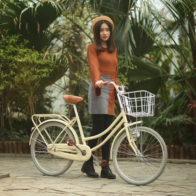 City Bike Old Fashioned Women's Bike With Basket 26 Inch
