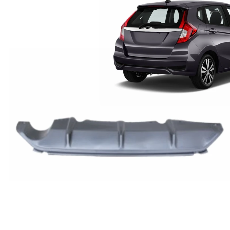 Phụ tùng ô tô OEM đen chrome bạc cản sau khuếch tán cánh lướt gió phía dưới cho Honda Fit 2018 GK5