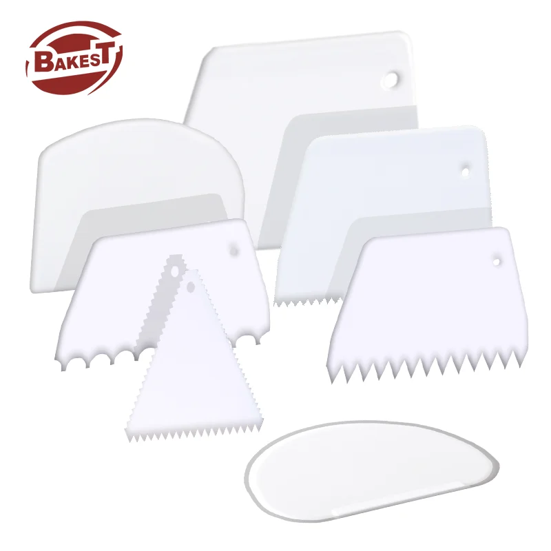 Mini Plastic Cake Scraper Tool Bread Dough Bench Flexible Scraper Bakery Chocolate Baking Set
