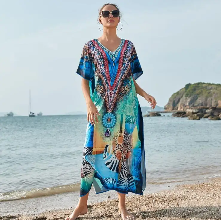 caftan de plage long