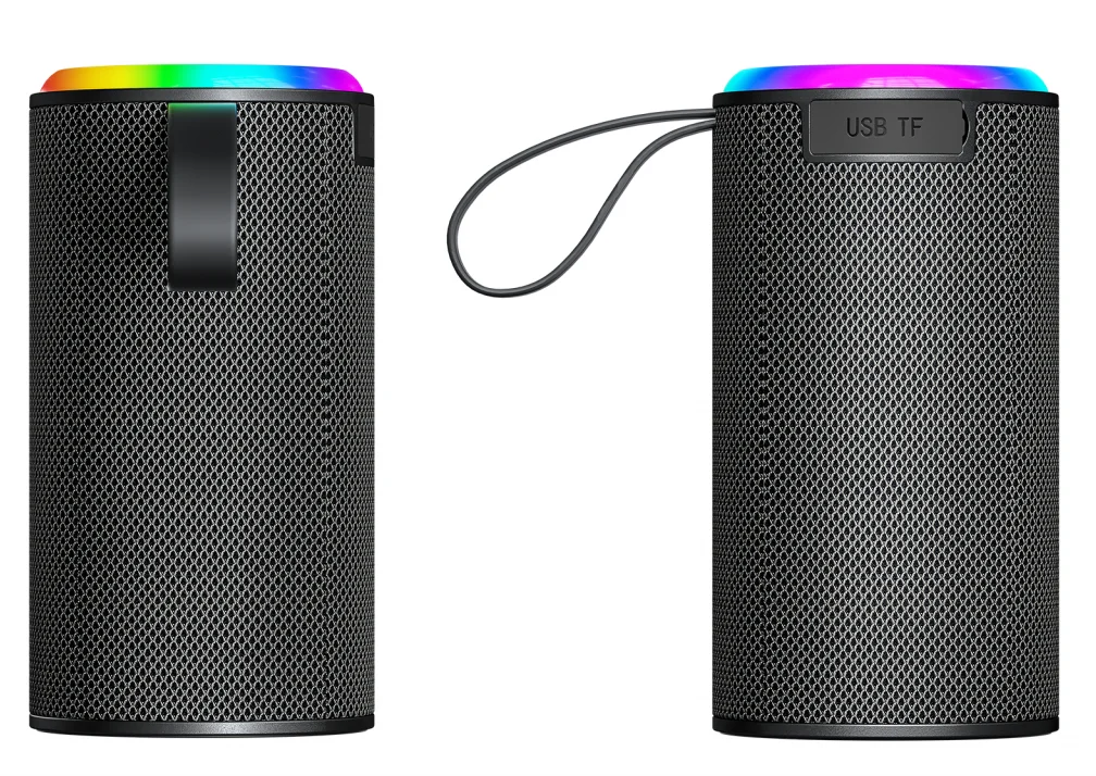 2023 Newest Portable Outdoor Party Led Light Stereo Speaker Bottle Deep Bass Rgb Colorful