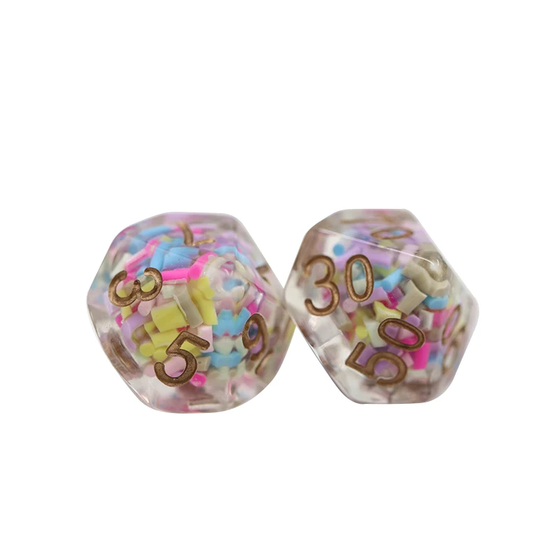 Custom 7pcs RPG Dnd Polyhedral Resin Dice Set 16mm Size for Dnd Games supplier