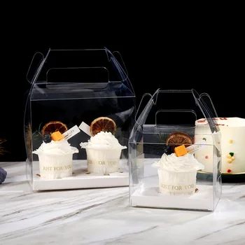 Cupcake Box 1/2 Capsules Single And Double Heightened Hand-held Muffin ...