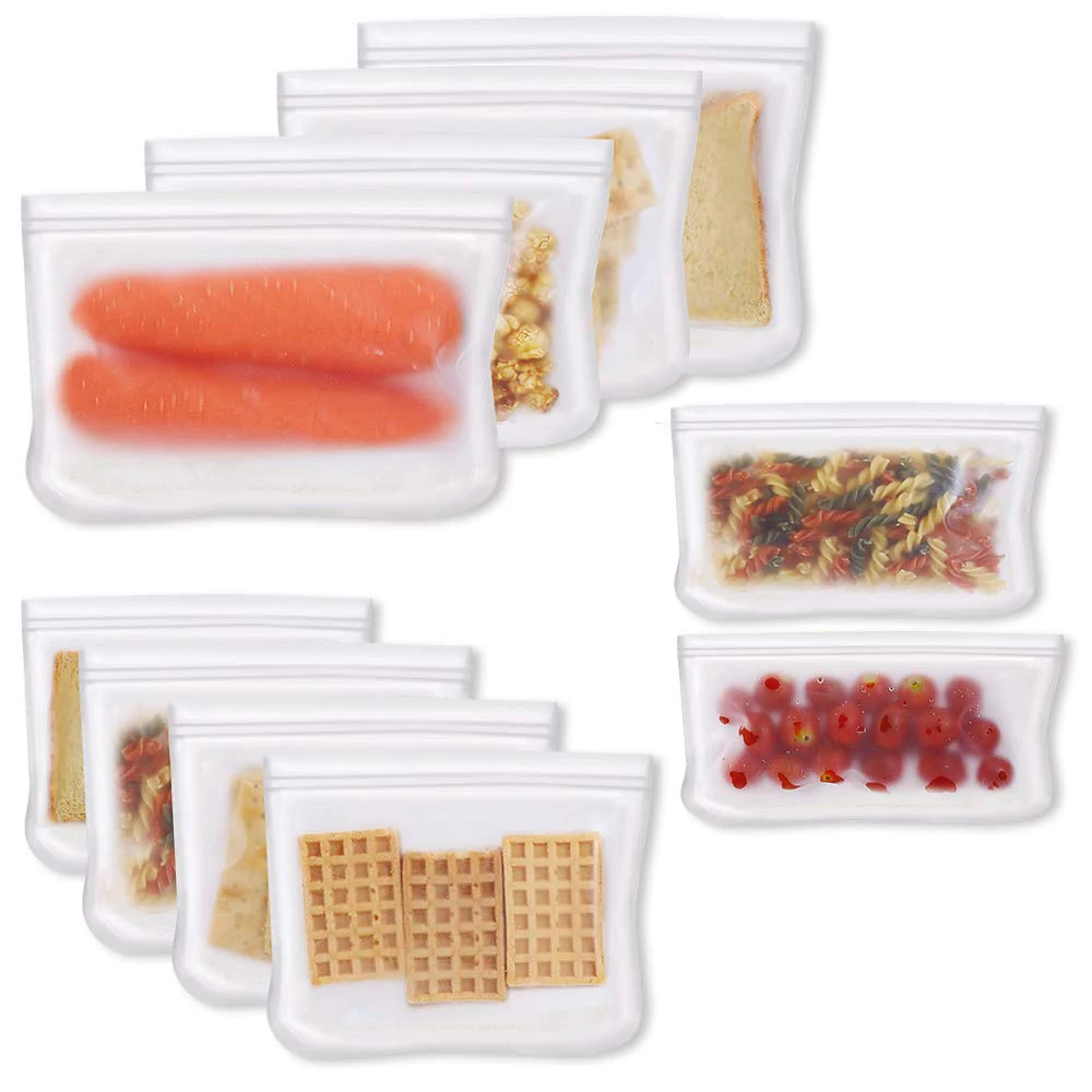 PVC Transparent 11 Pcs Reusable Vacuum Food Storage Bags