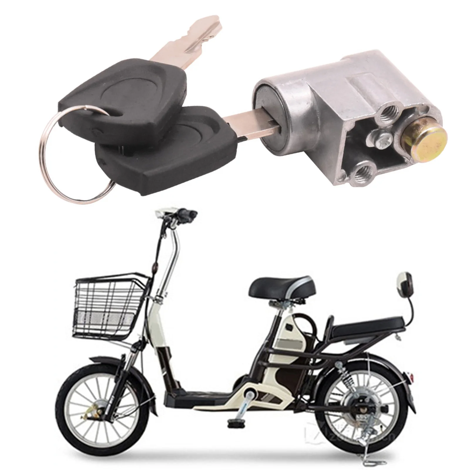 thumbnail image 2 of Battery Safety Pack Box Lock 2 Keys For Motorcycle Electric Bike Scooter E Bike 2 of 9