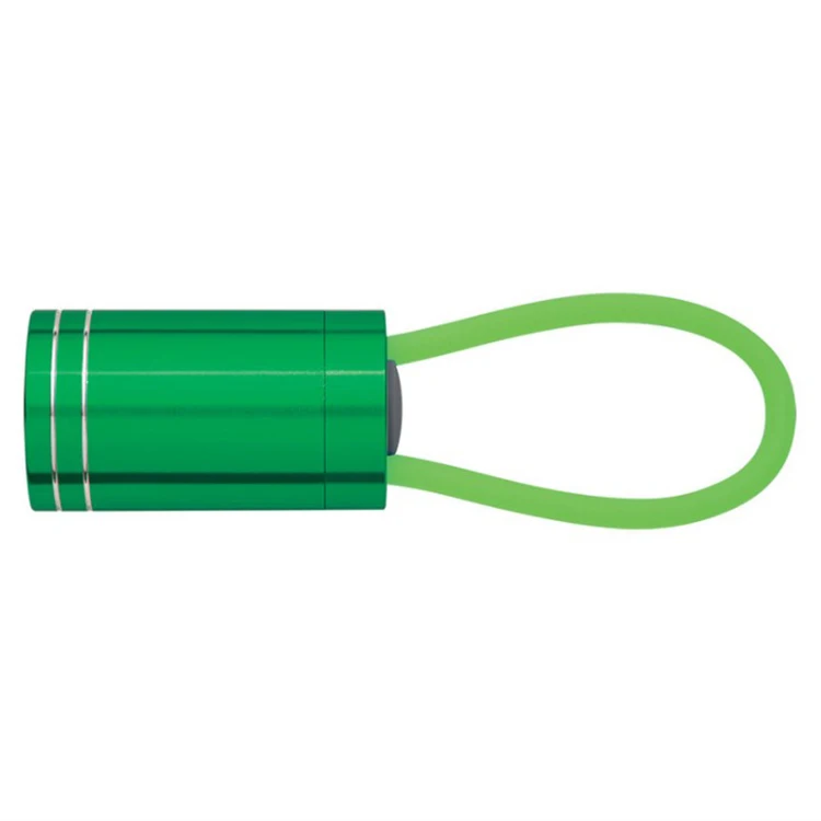 Portable Glow in the Dark Aluminum Alloy  LED Loop Flashlight