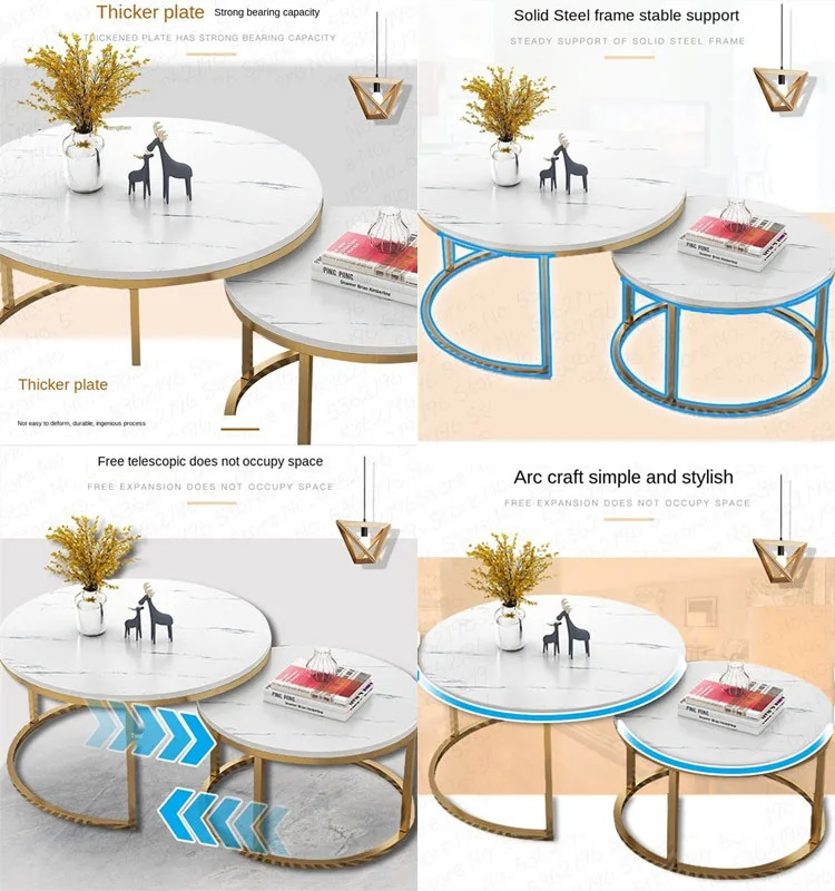 Black And White Nesting Coffee Table With Fridge Refrigerator Tv Stand