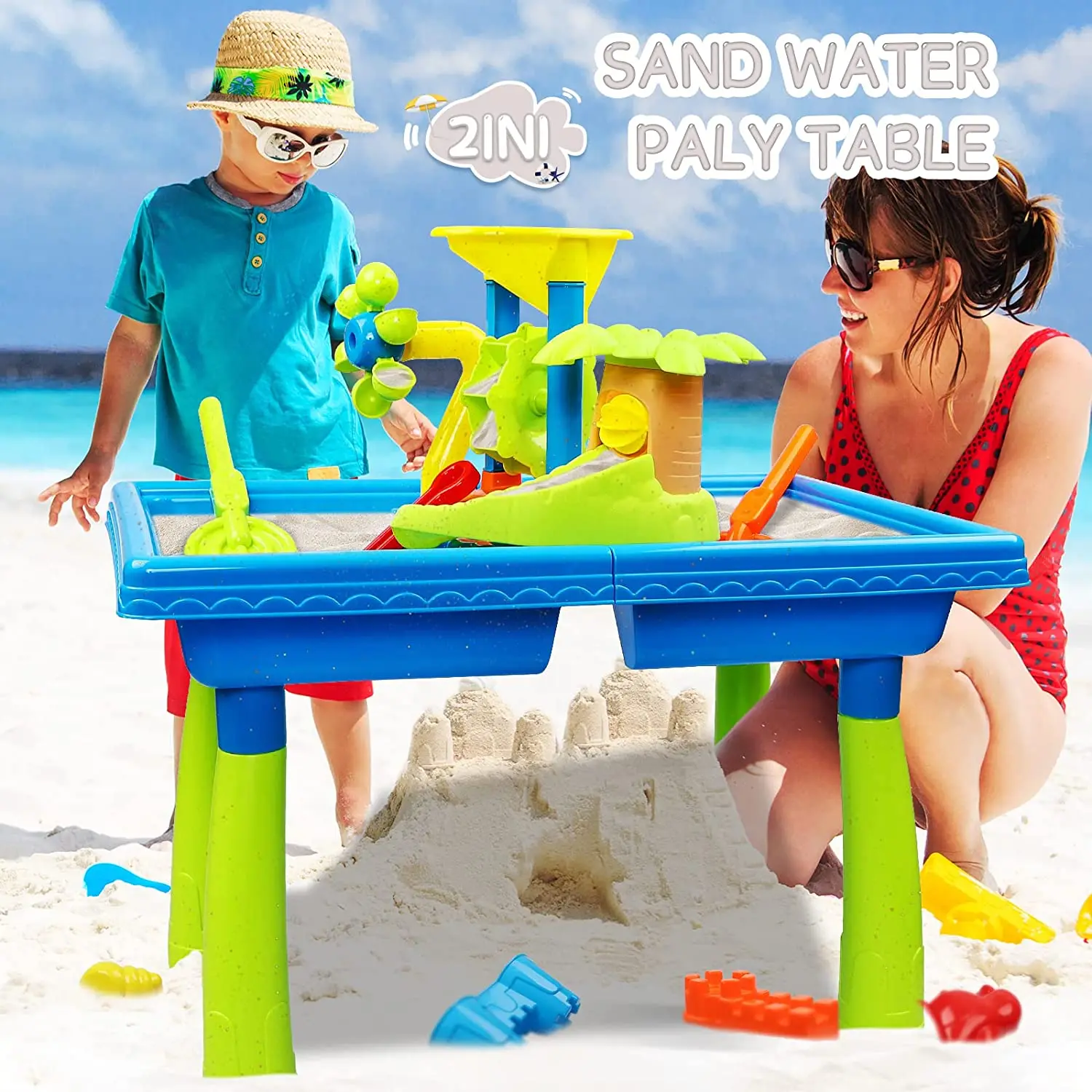 Outdoor Toddlers Activity Sandbox Tables Summer Beach Toys For Backyard