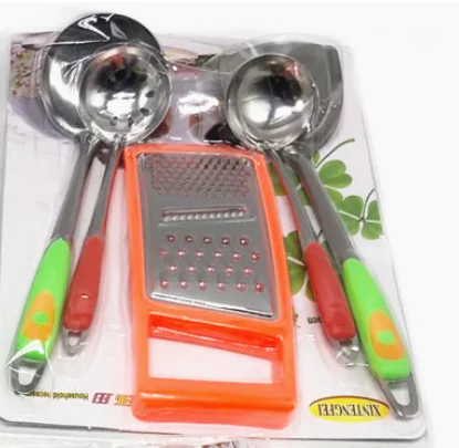 Хит продаж бытовая многофункциональная кухонная продукция строгальный станок для дыни набор из пяти ложек лопатка