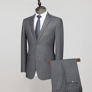 New Striped Two-piece Business Professional Comfortable Best Man Groomsmen Suit Jacket / High-grade / Classic / Slim