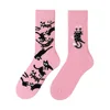 Zy-1009 gatto nero rosa