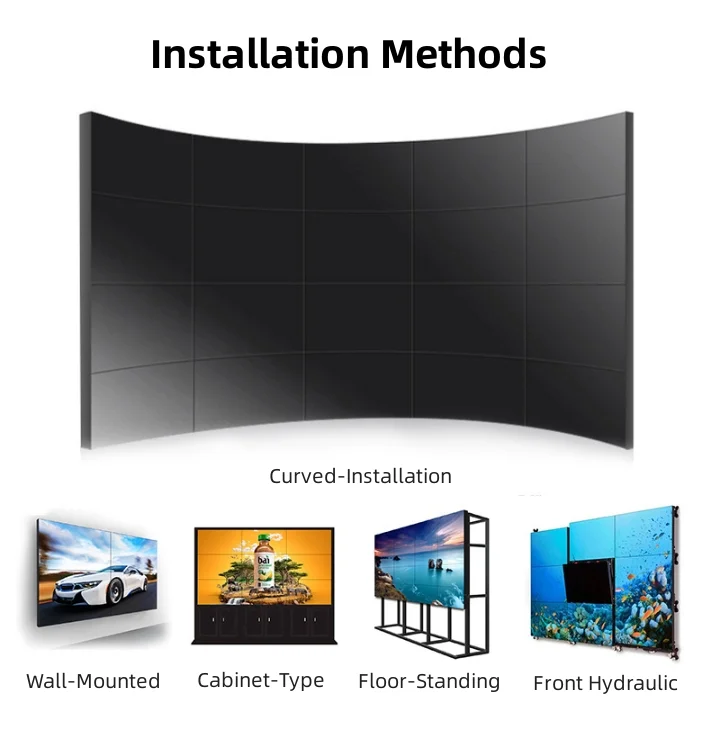 46 49 55 65 Inch Ultra Narrow Bezel Video Wall 3x3 Tv Wall Seamless