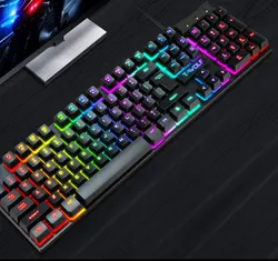 Проводная usb клавиатура и мышь LIVOLF TF200 игровой персонаж светящаяся клавиша испанская