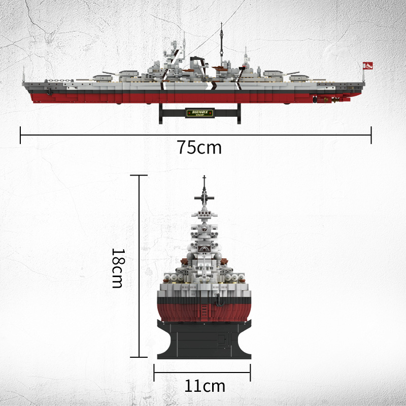 Bismarck Battleship FC 4201 Building Blocks Set Simulation