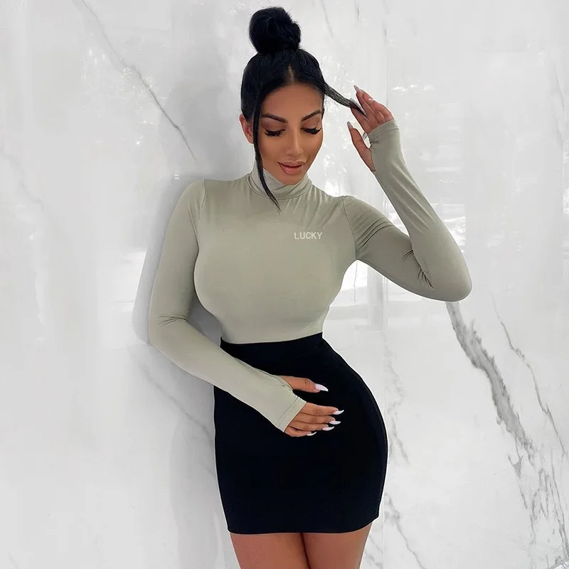 Turtle Neck Bodysuit, Long Sleeve Bodysuit