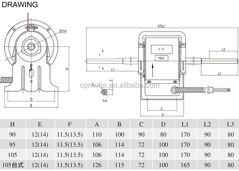 Single phase fan motor cooper fan coil motor