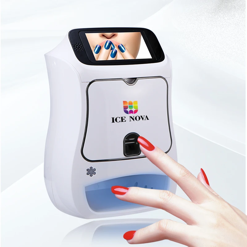 ICE NOVA Designs Finger Nails Printing Machine Nail Printer Finger DIY Print Art WIFI Automatic 3D Art for Salon Use