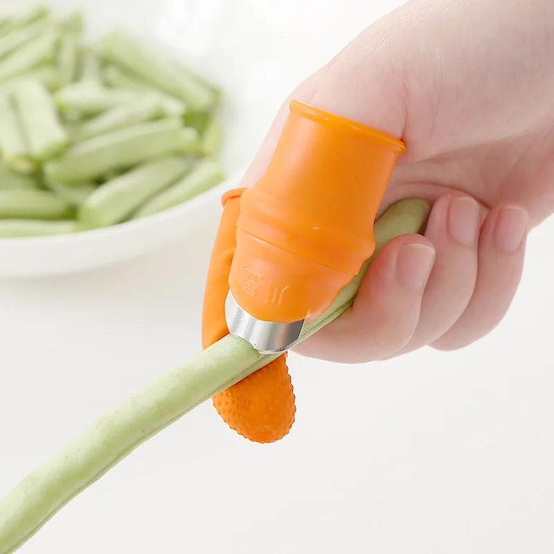 Silicone Thumb couteau avec Finger Cots récolte Pouce Couteau Picker Pour Fruits Légumes 