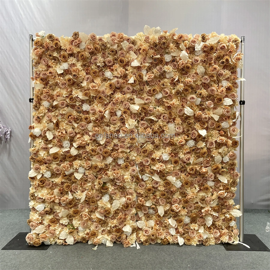 Fine Wedding Flower Wall Backdrop Decoration 3d 5d Artificial Fabric