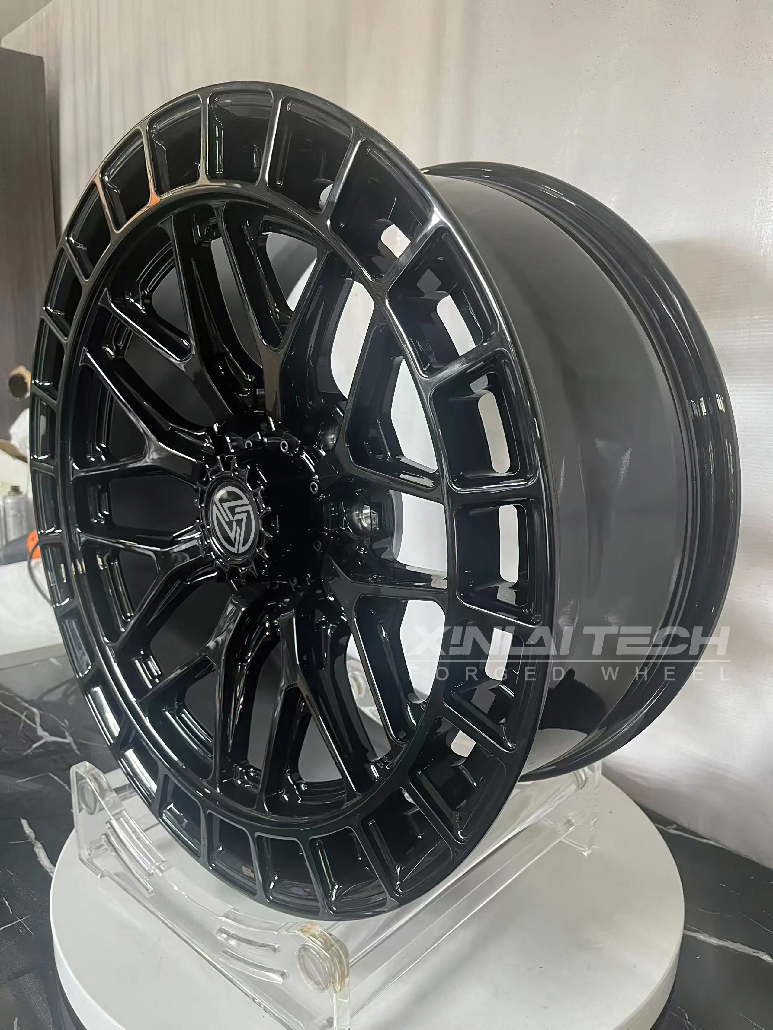 XL Custom 1-Piece Monoblock Deep Dish Concave Forged Wheels Gloss Black Rims for Dodge Charger Challenger Ford F150 RAM - Image 4