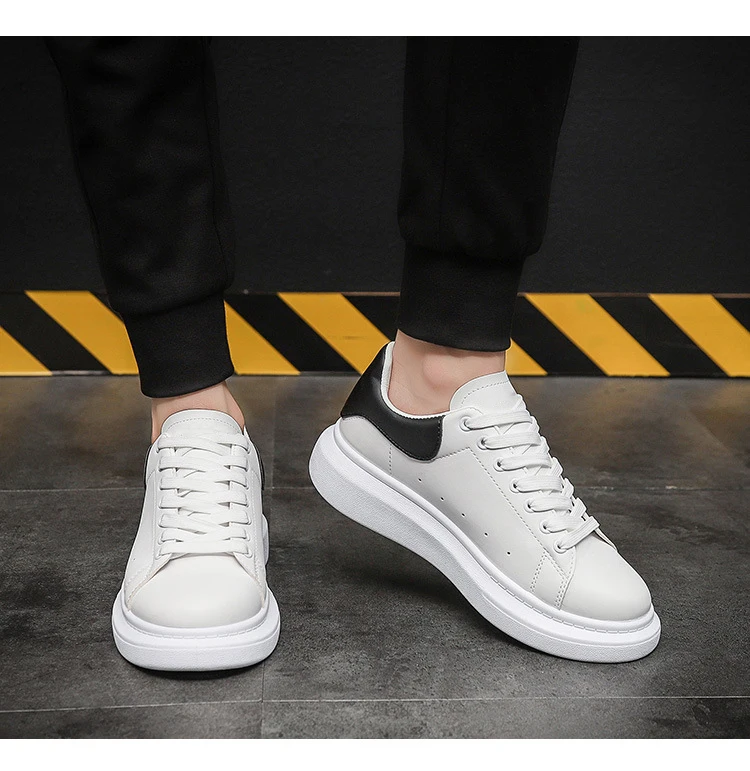 Wholesale New Height Increasing Sneakers Men Casual White Shoes Autumn ...
