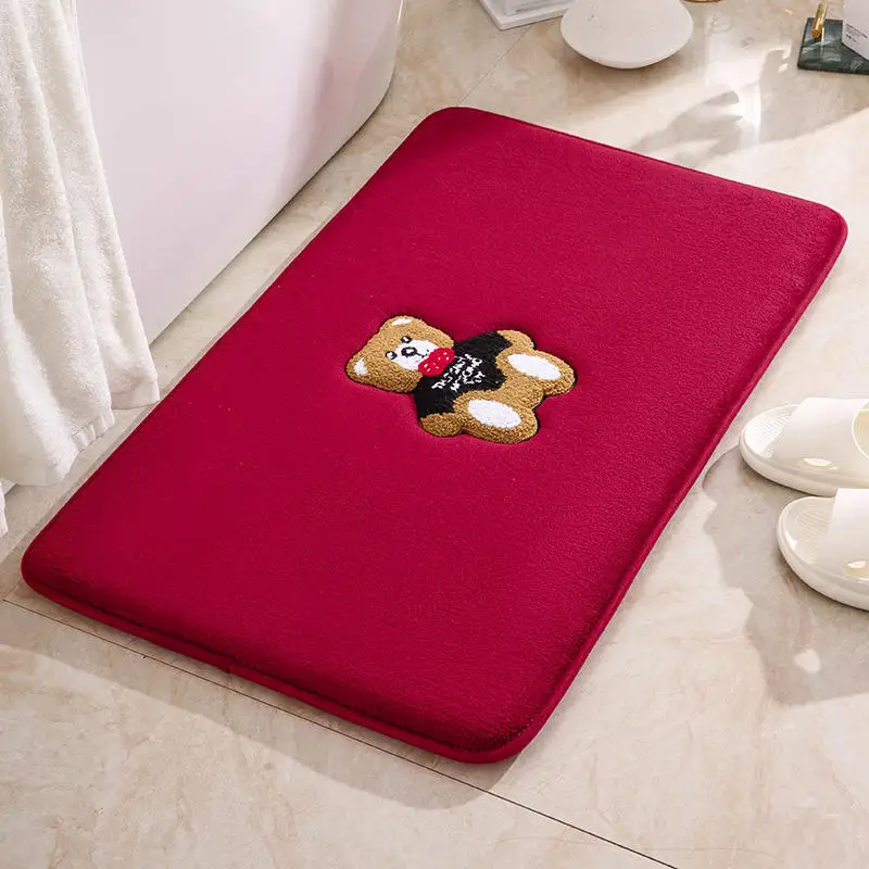 Custom Memory Cotton Bathroom Non Slip Mat Bedroom Living Room Washable Modern Floor Mat