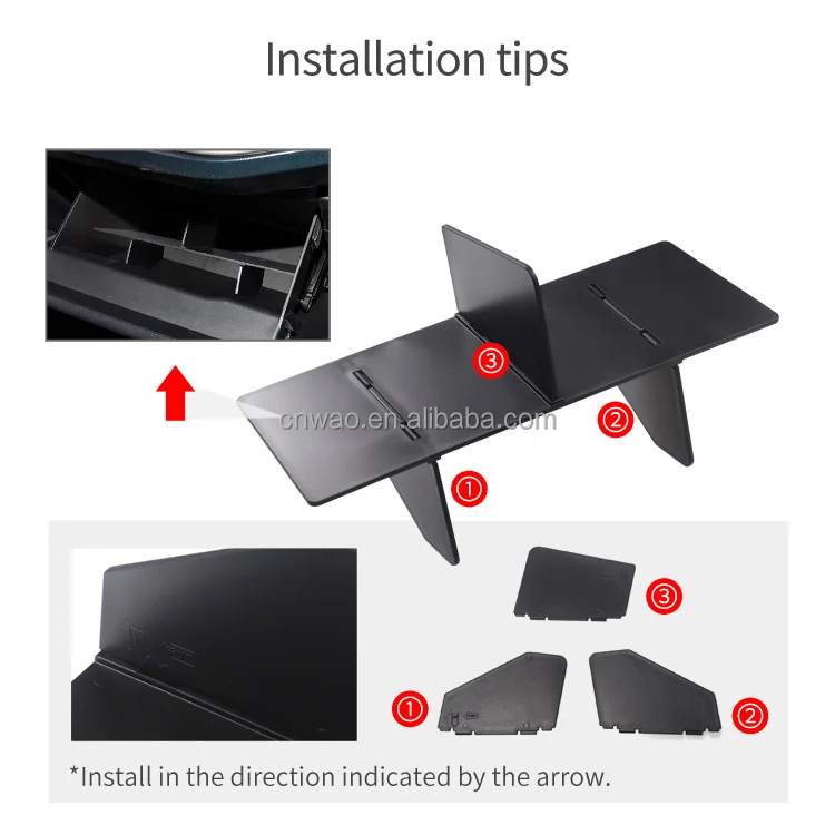 Glovebox Dividers Organizer For Ford Bronco Accessories 2021 2022 2/4