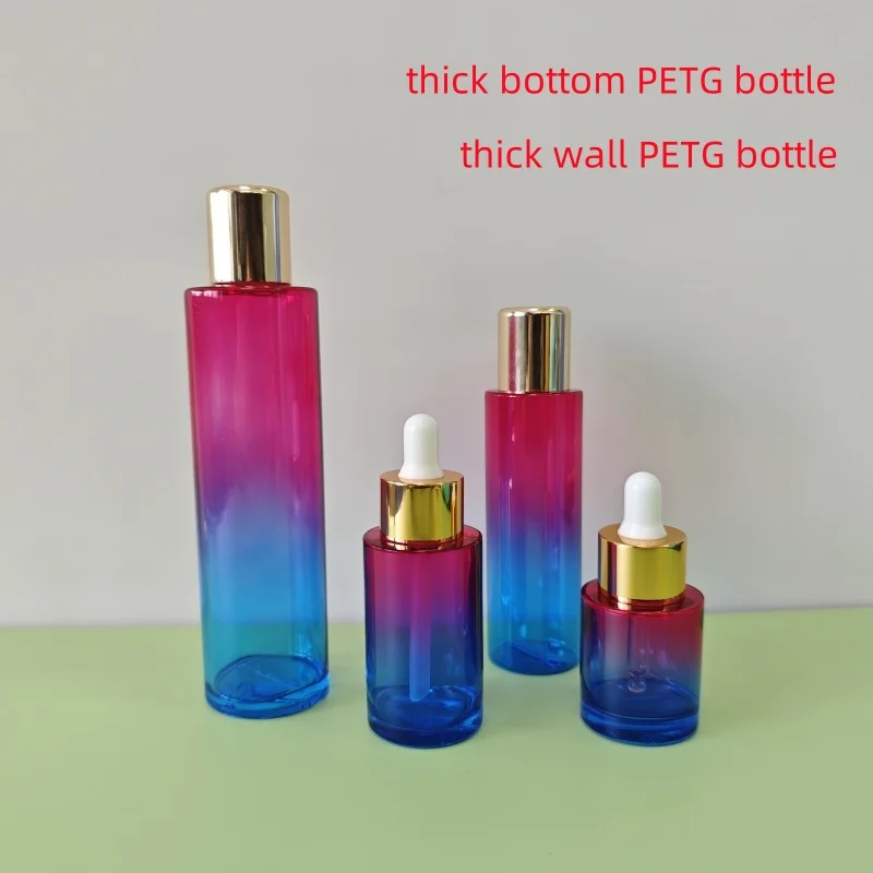 30ml 50ml 3oz 5oz Essential Oil Serum Bottle PETG Plastic Dropper Bottle Thick Wall Dropper Bottle