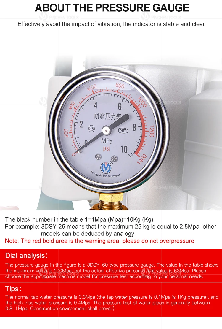 Hydrostatic Equipment Water Pressure Testing Machine Hydraulic Pressure Testing Pump