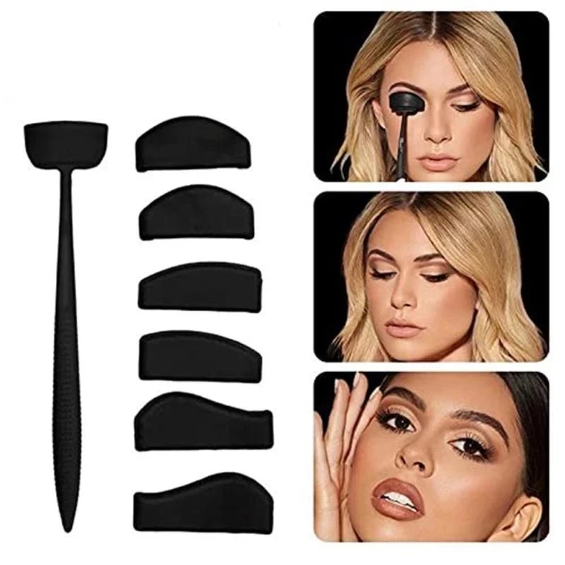 
 Набор штампов для макияжа, легкая в использовании силиконовая штамп для теней  