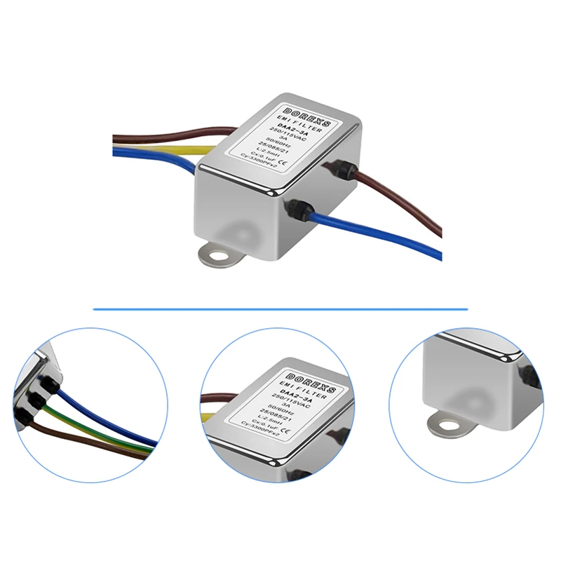 DAA2 Wire installation EMI Filter Power Line Noise Filter CUL CE ROHS