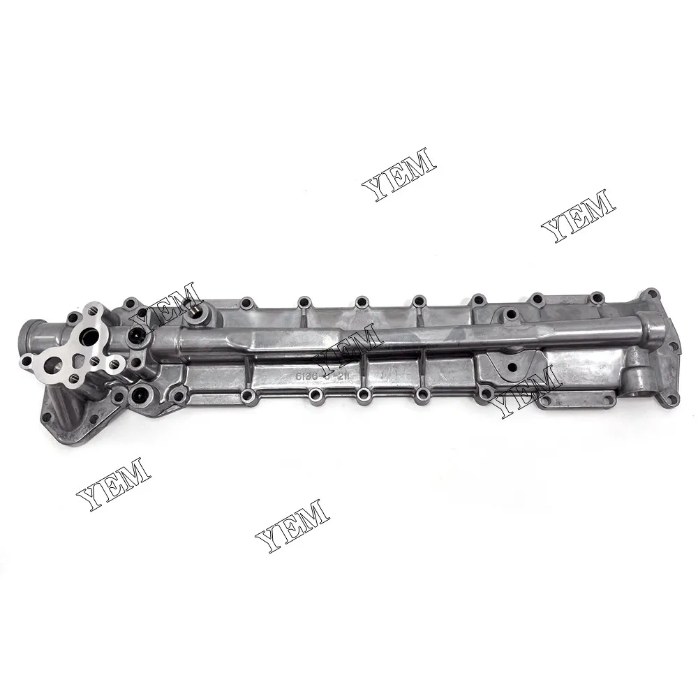 6D105 Oil Cooler Cover 6136-6-211 for Komatsu Engine. 2