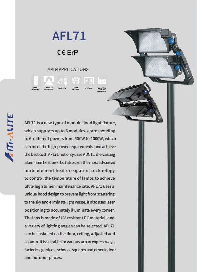 2000w Reflector Del Estadio Ip67 Waterproof 170lm/w Outdoor Flood